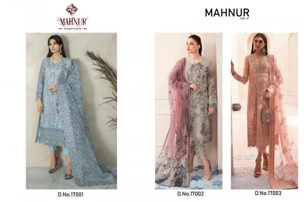 Mahnur Vol 17 Embroidered Designer Pakistani Suit Collection